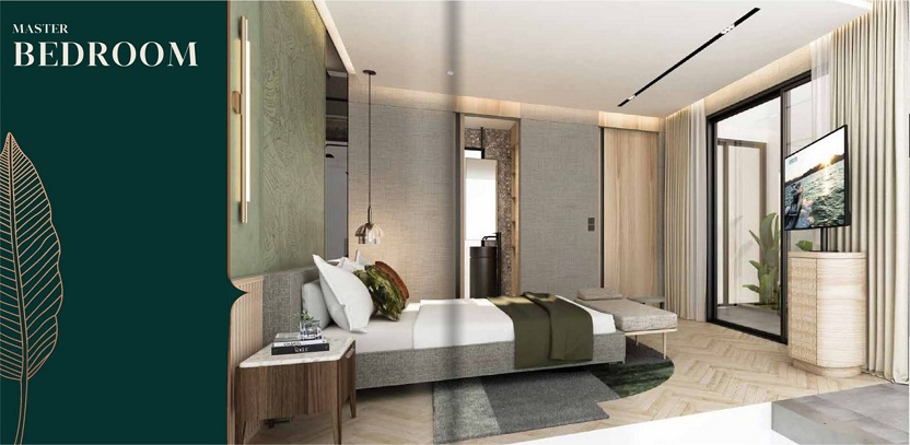 anwa residence puri kamar tidur bedroom show unit ilustrasi